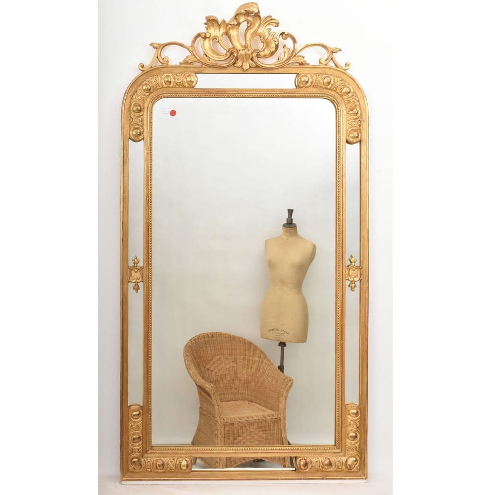 SPCP210 4 antiques gold leaf mirror louis philippe